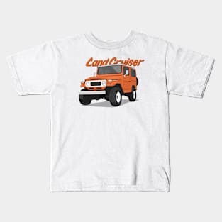 Land cruiser fj40 hardtop off road orange Kids T-Shirt